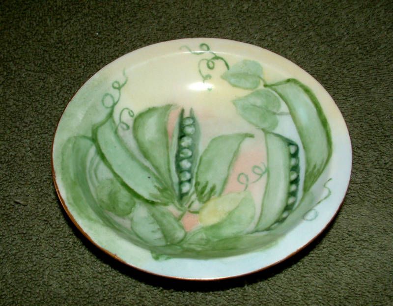 Rosenthal Selb Bavaria Handpainted Bowl Pea Pod Vine  