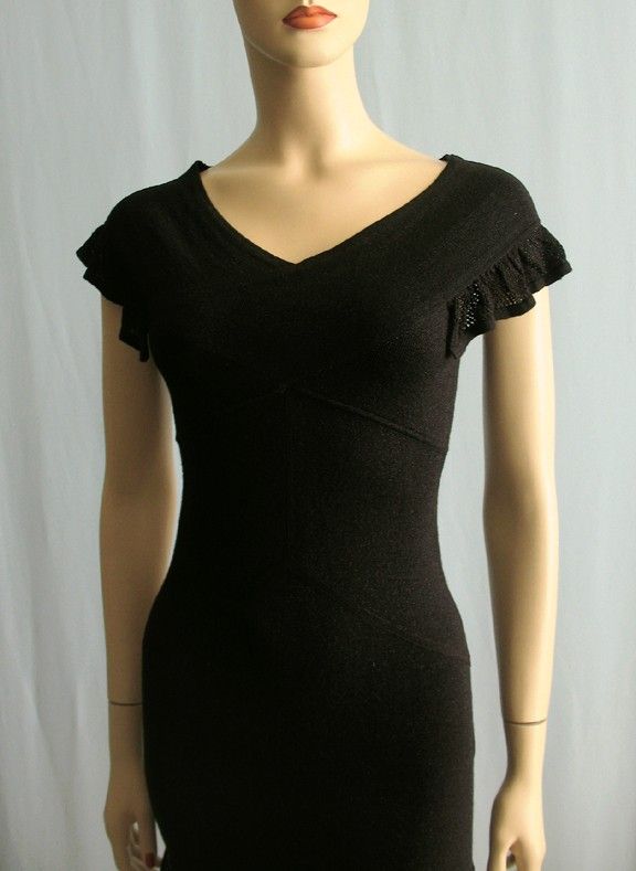 Zac Posen for Target Black Pointelle Knit Dress XS  